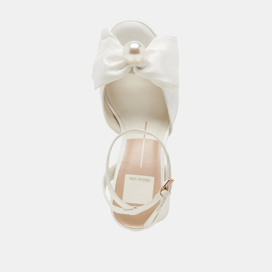 patton heels elfenbein satin