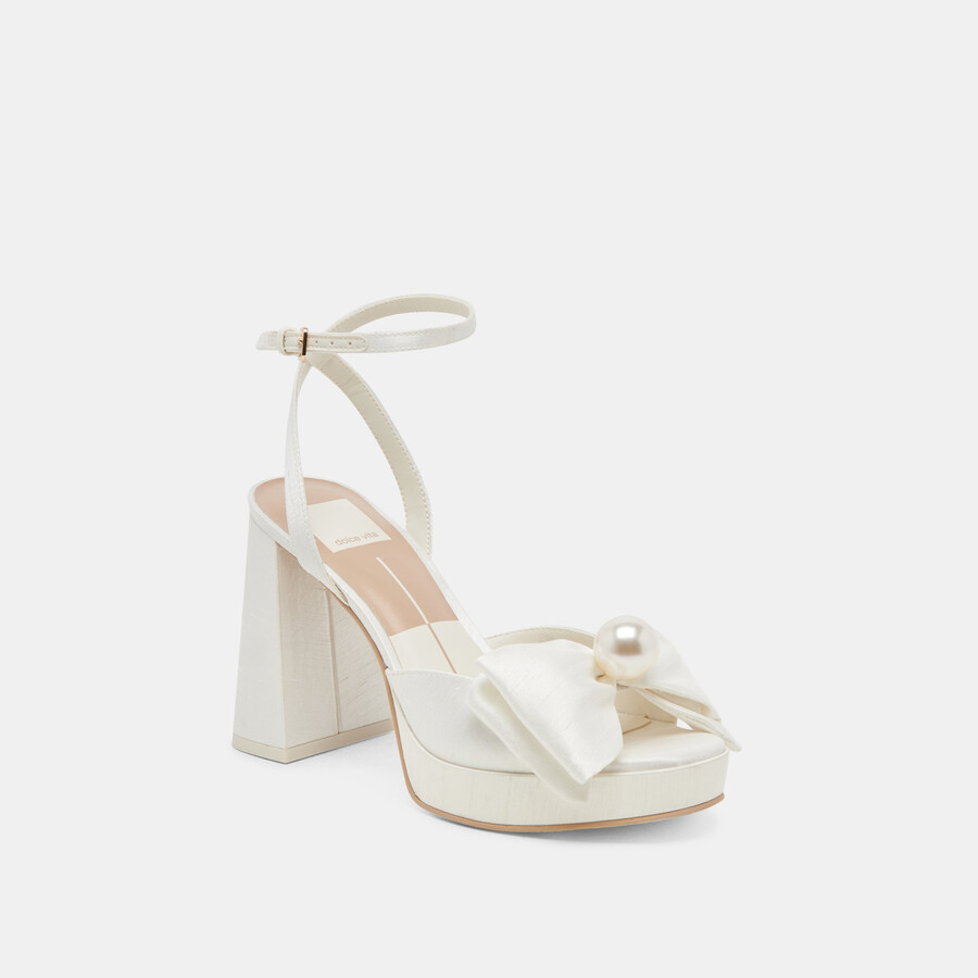 patton heels elfenbein satin