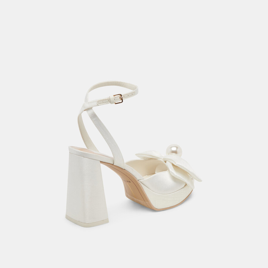 patton heels elfenbein satin