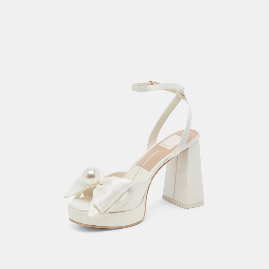 patton heels elfenbein satin