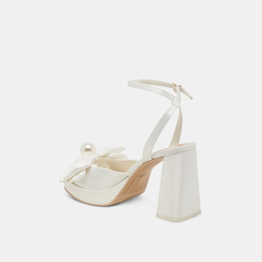 patton heels elfenbein satin