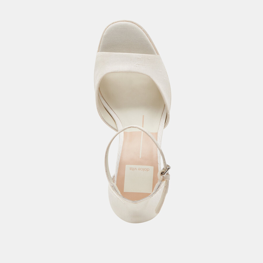 pandro heels weißer satin