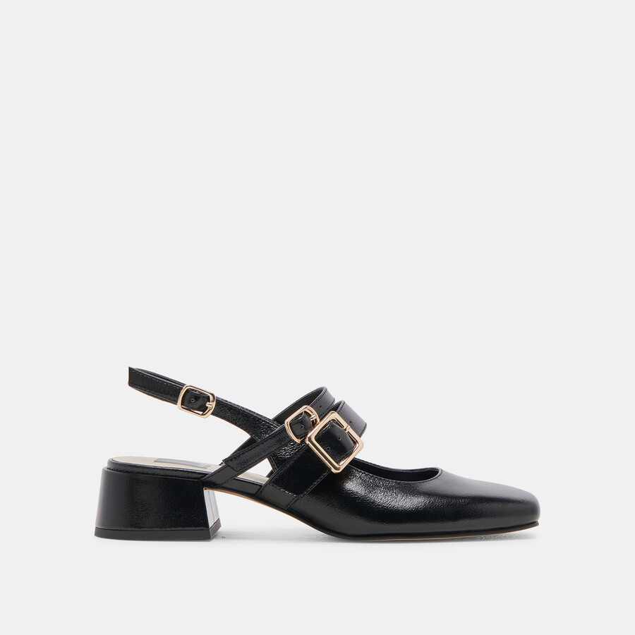 patzy heels midnight crinkle lackleder