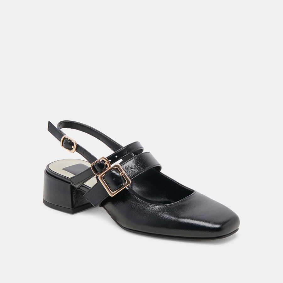 patzy heels midnight crinkle lackleder