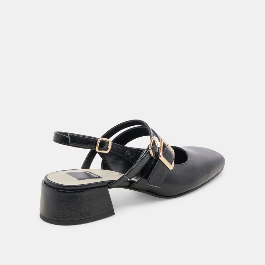 patzy heels midnight crinkle lackleder