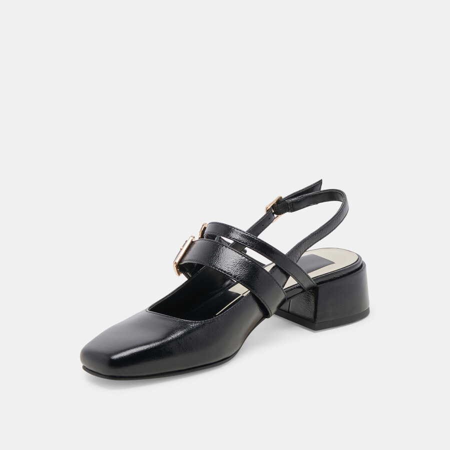 patzy heels midnight crinkle lackleder