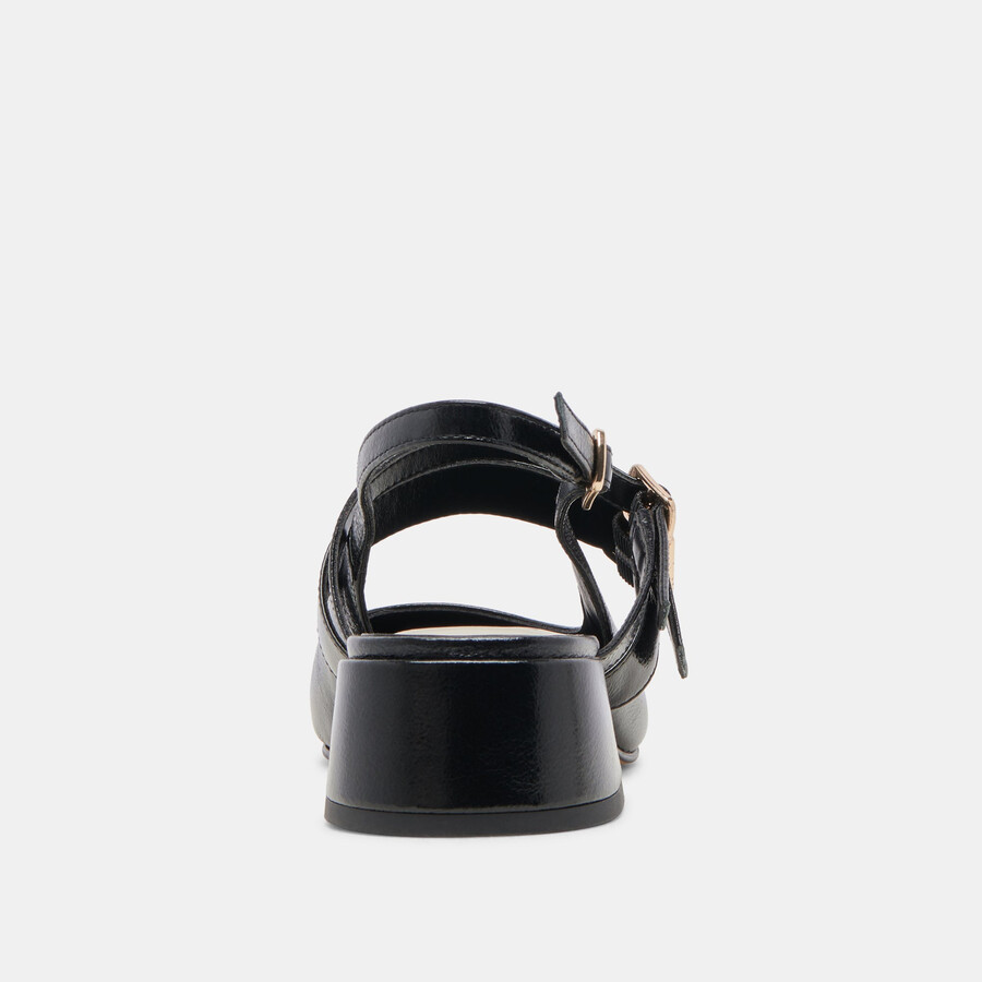 patzy heels midnight crinkle lackleder
