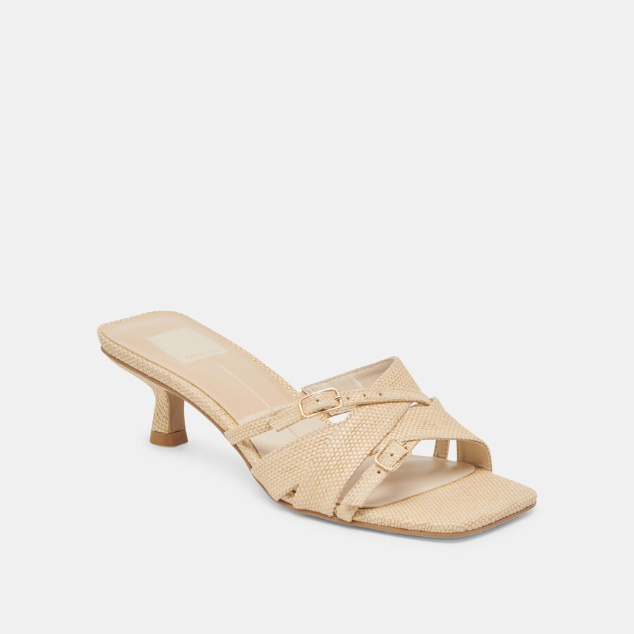 bryant heels aus natürlichem gewebtem raffia