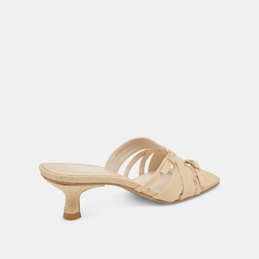 bryant heels aus natürlichem gewebtem raffia