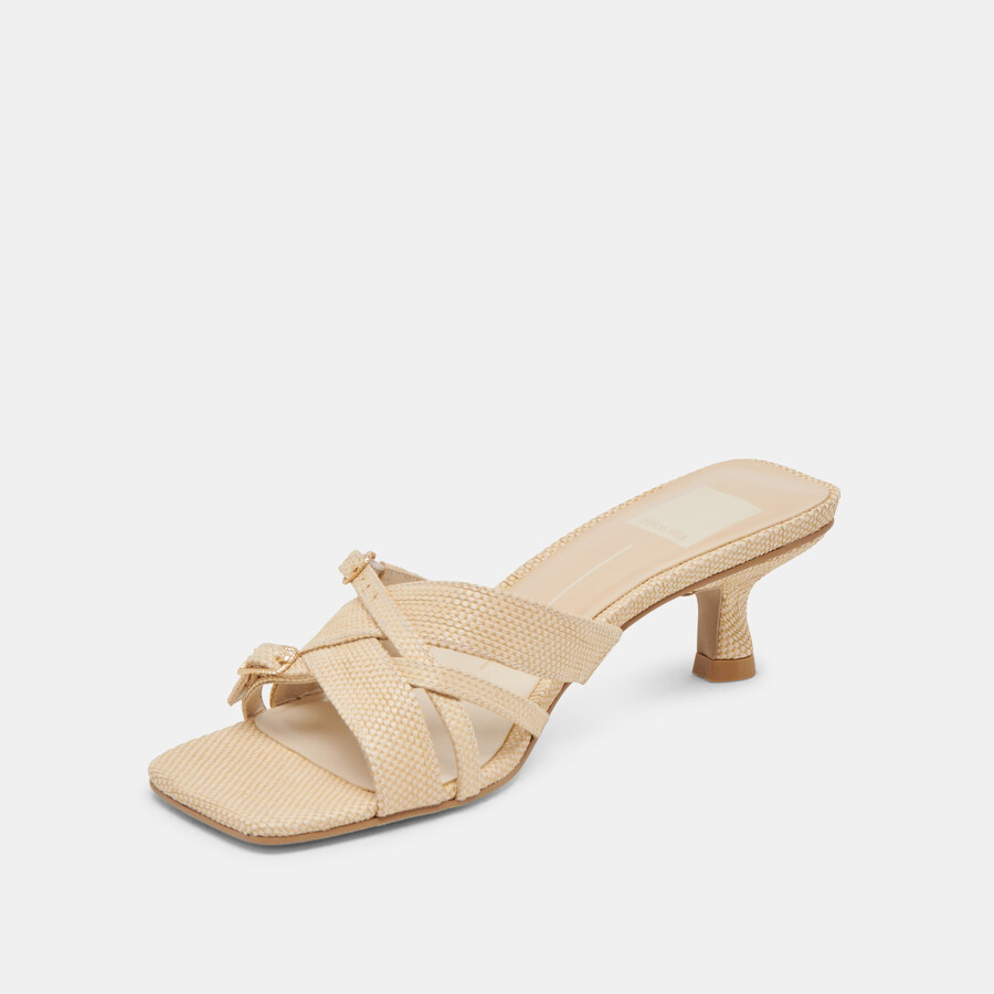 bryant heels aus natürlichem gewebtem raffia