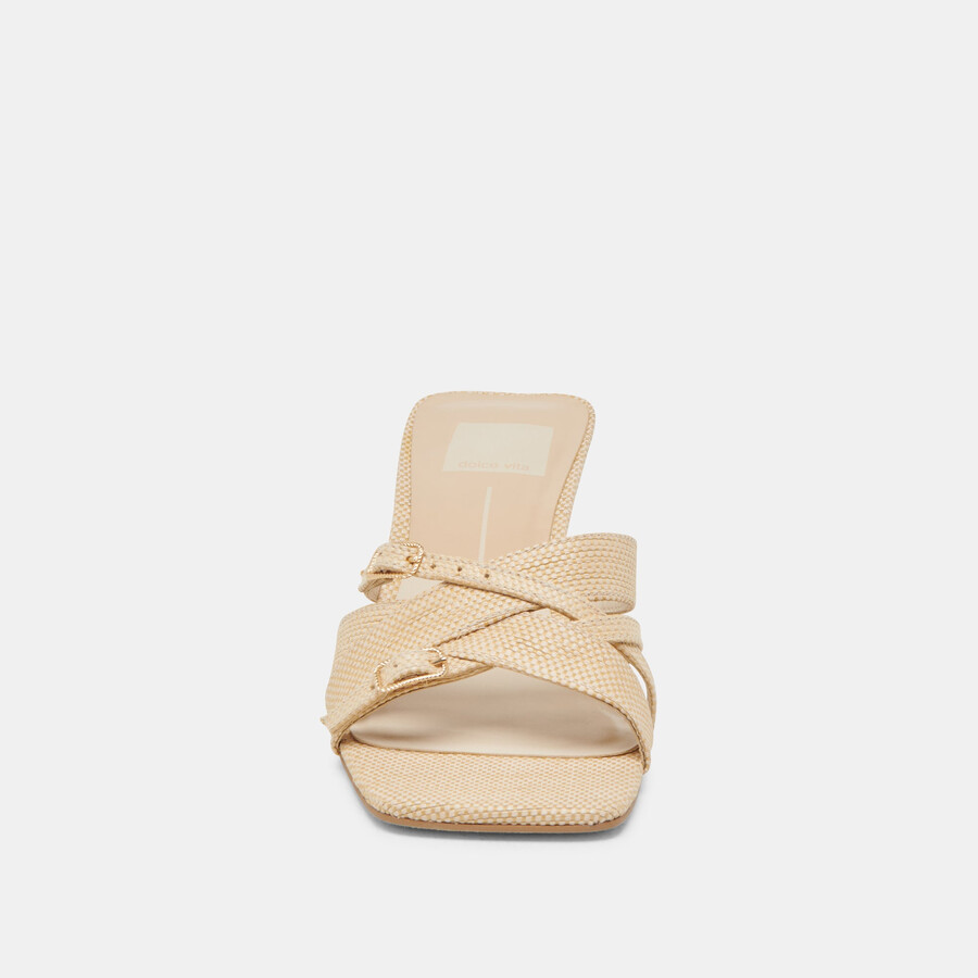 bryant heels aus natürlichem gewebtem raffia