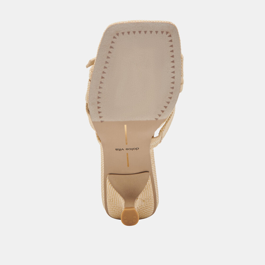 bryant heels aus natürlichem gewebtem raffia