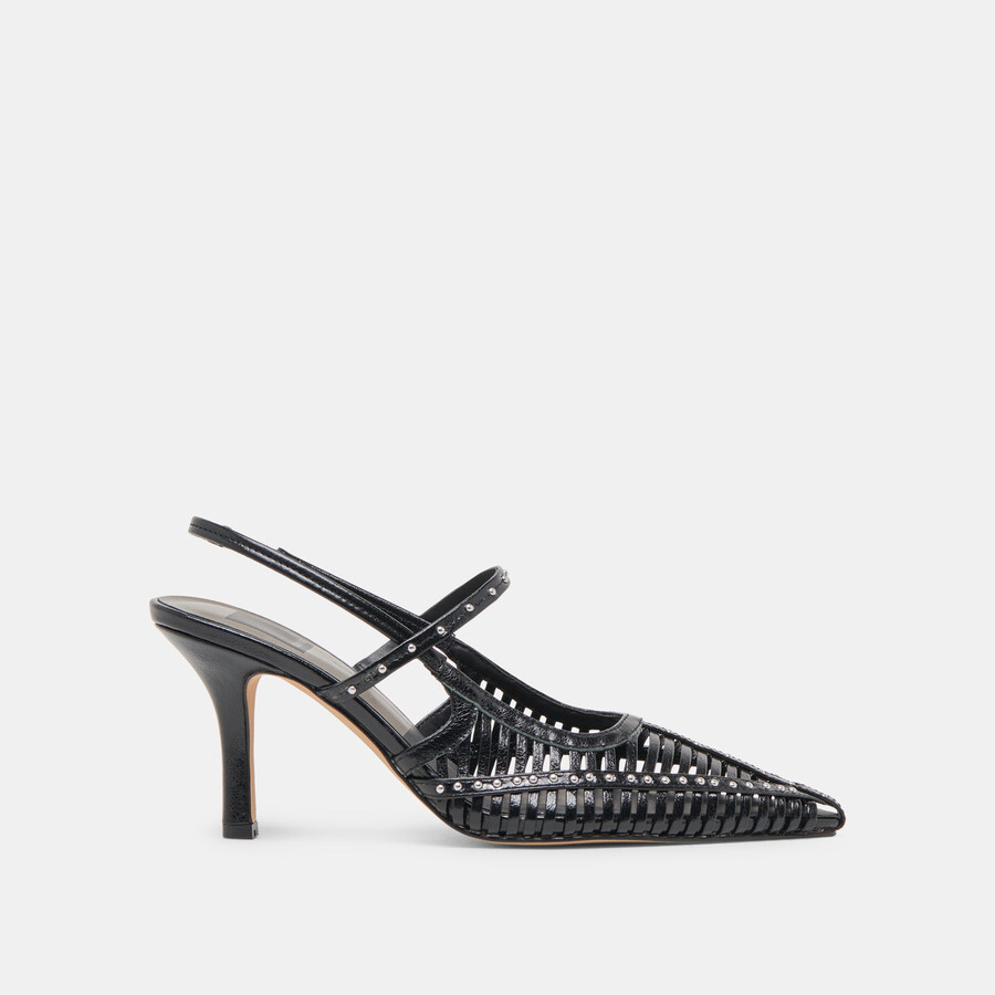 hensal heels midnight crinkle lackleder
