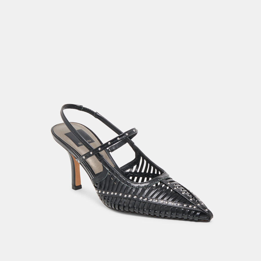 hensal heels midnight crinkle lackleder