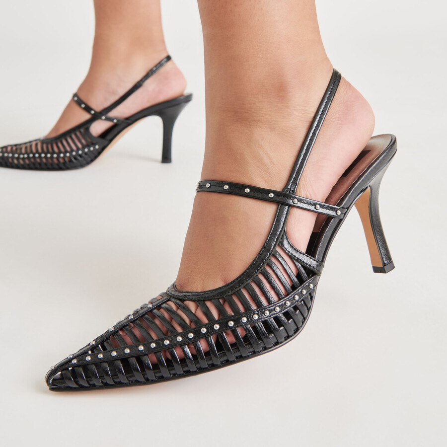 hensal heels midnight crinkle lackleder