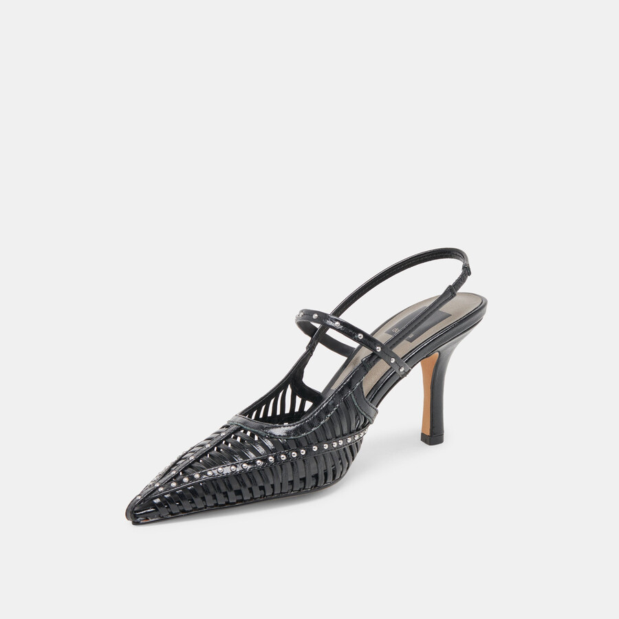 hensal heels midnight crinkle lackleder