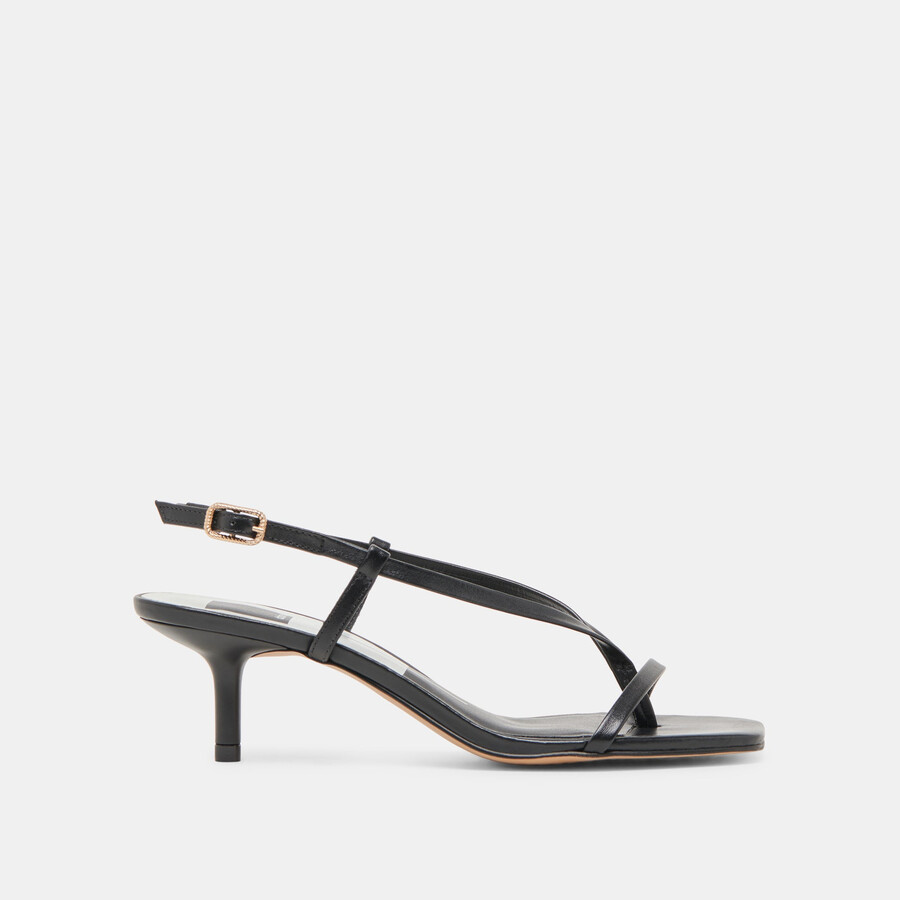laury heels aus schwarzem leder