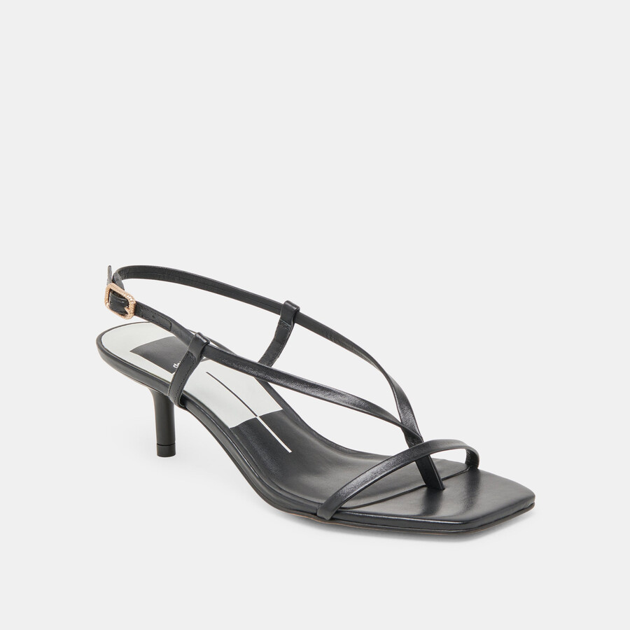 laury heels aus schwarzem leder