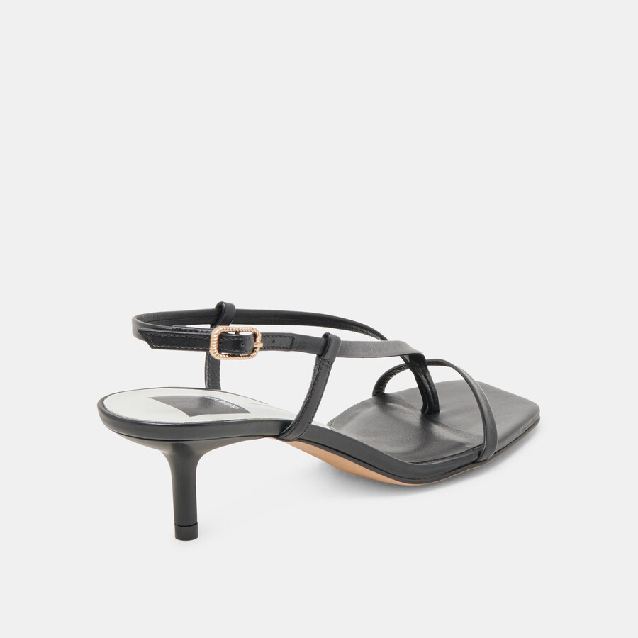 laury heels aus schwarzem leder