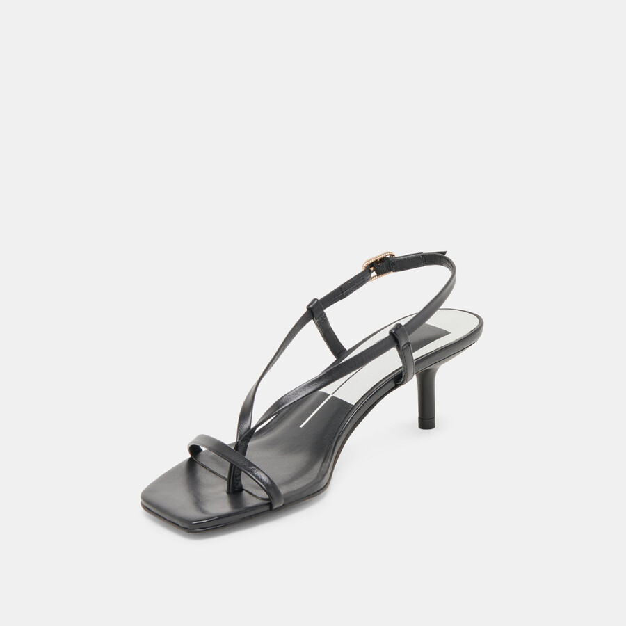 laury heels aus schwarzem leder
