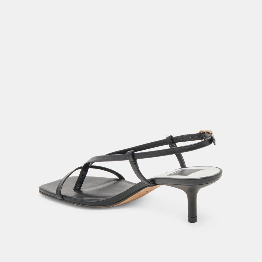 laury heels aus schwarzem leder
