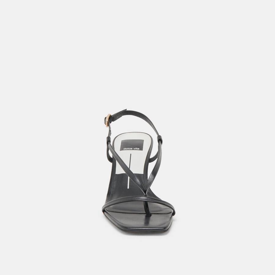 laury heels aus schwarzem leder