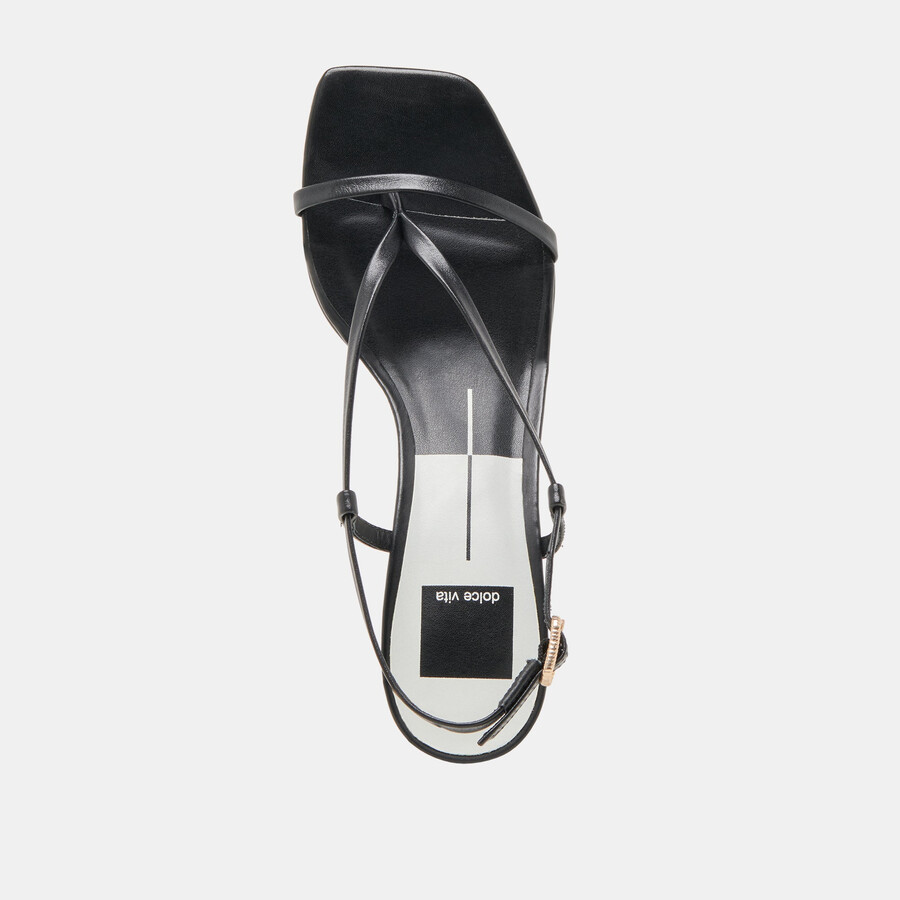laury heels aus schwarzem leder