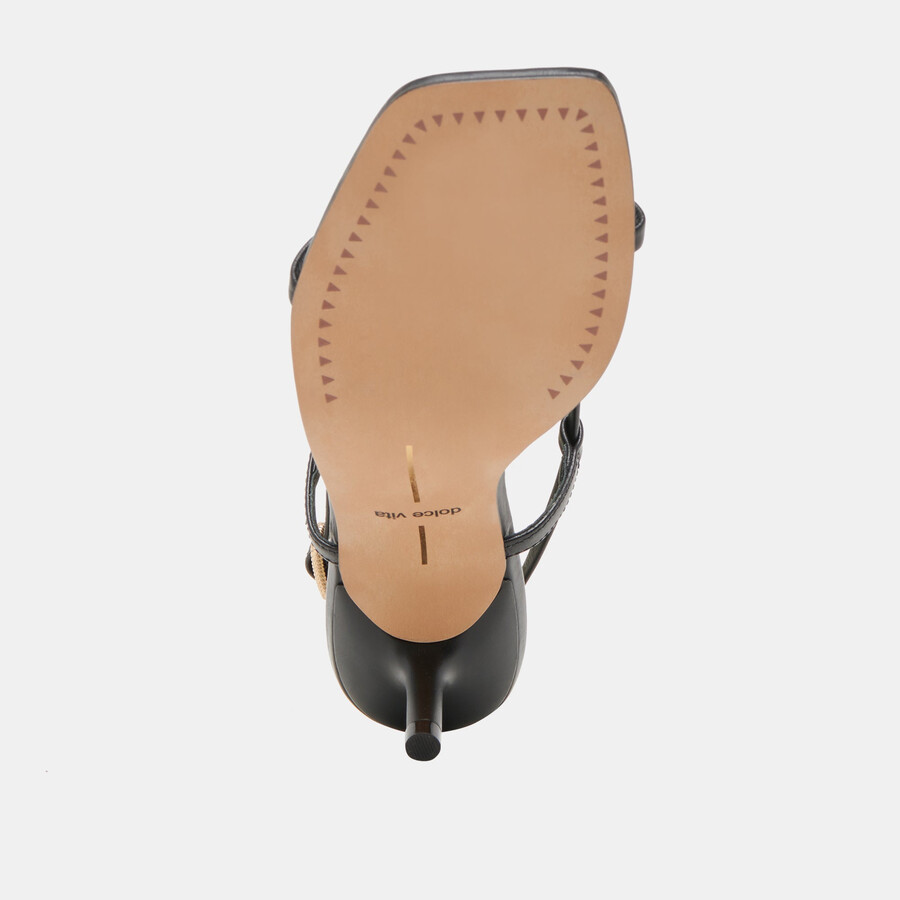 laury heels aus schwarzem leder