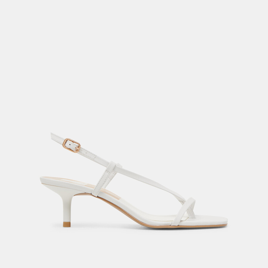 laury heels echtweißes leder