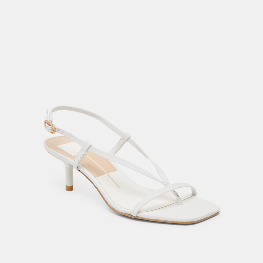 laury heels echtweißes leder