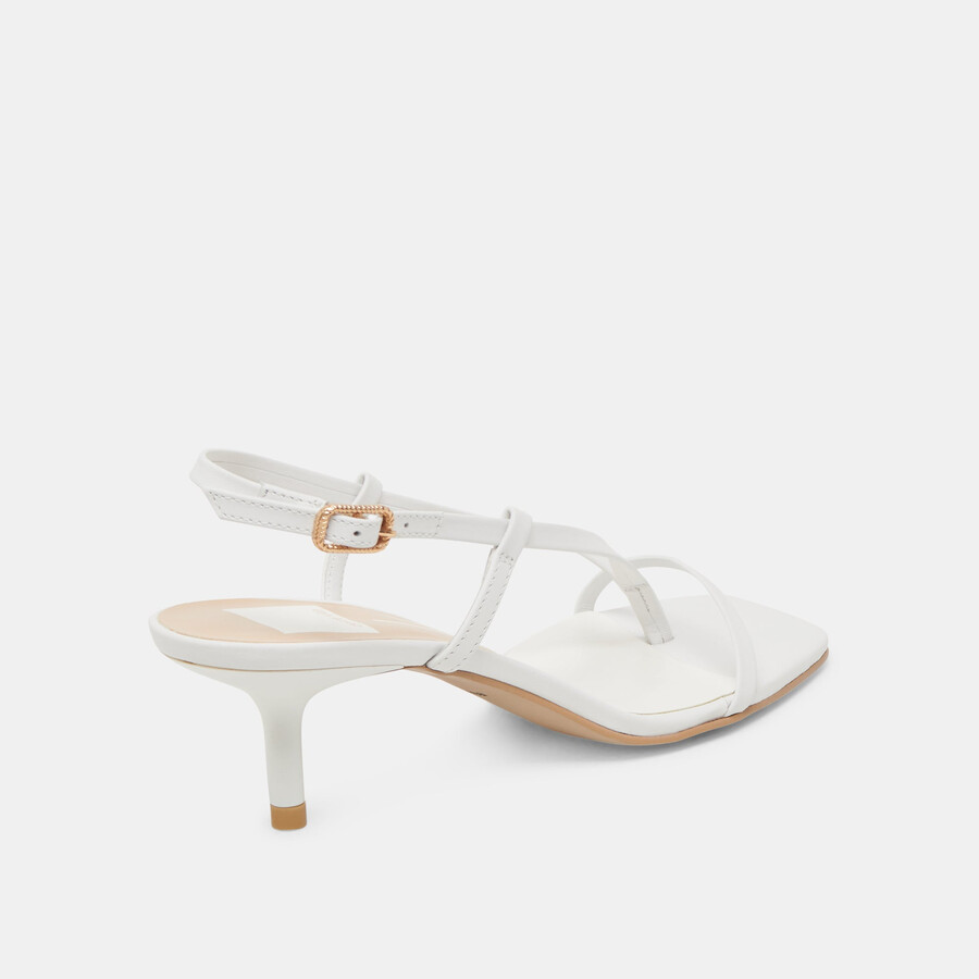 laury heels echtweißes leder