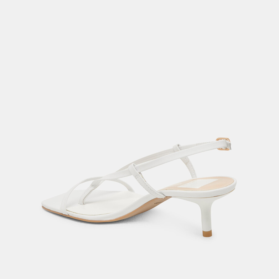 laury heels echtweißes leder