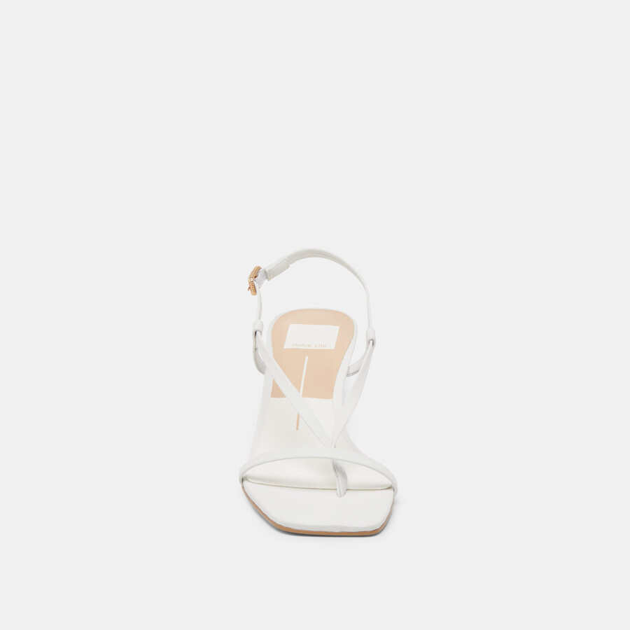 laury heels echtweißes leder