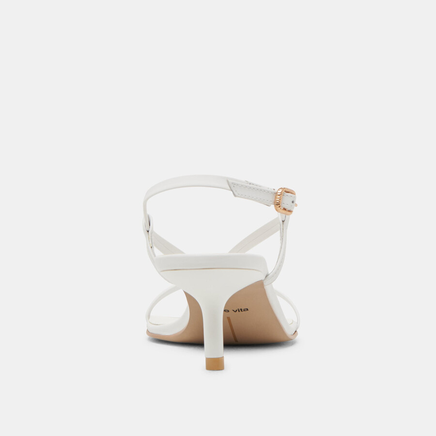 laury heels echtweißes leder
