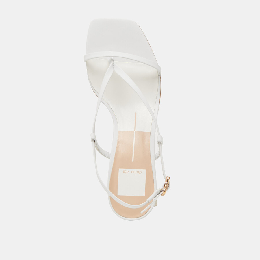 laury heels echtweißes leder