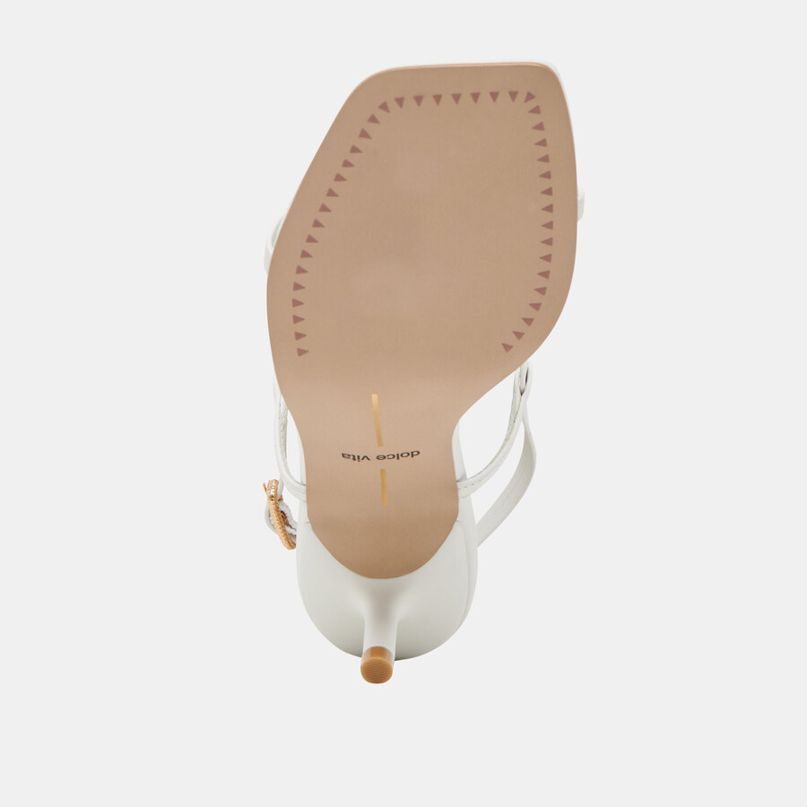 laury heels echtweißes leder