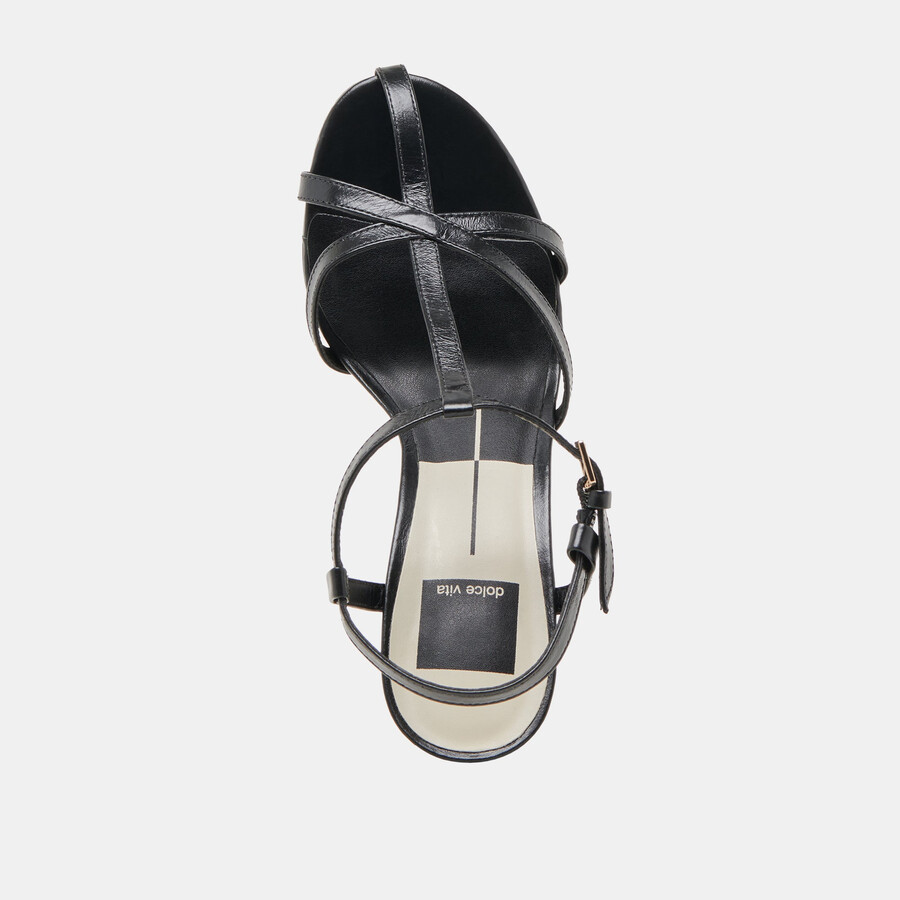 liane heels midnight crinkle lackleder