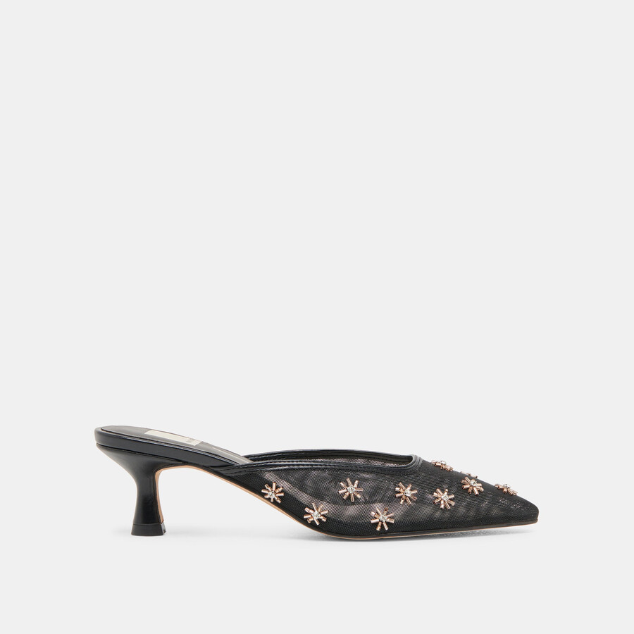 clara heels schwarzes mesh