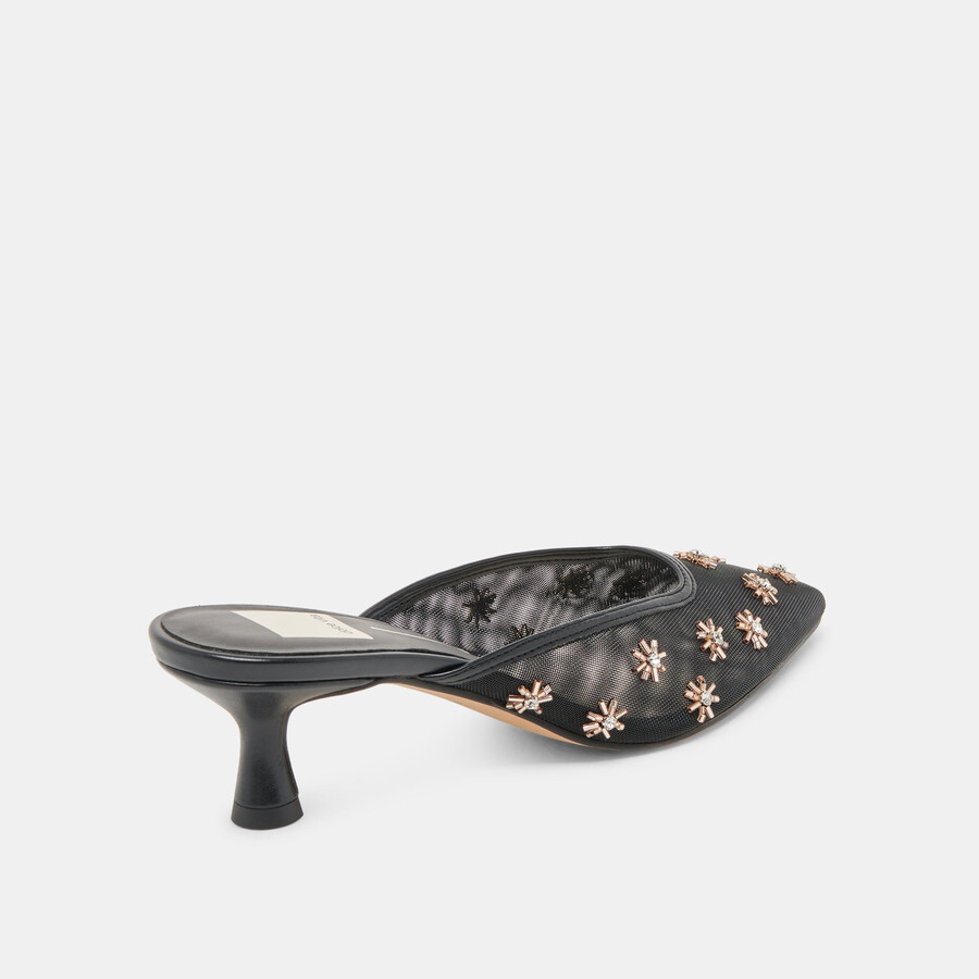 clara heels schwarzes mesh
