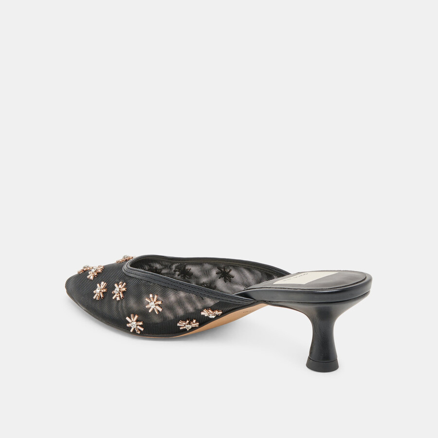 clara heels schwarzes mesh