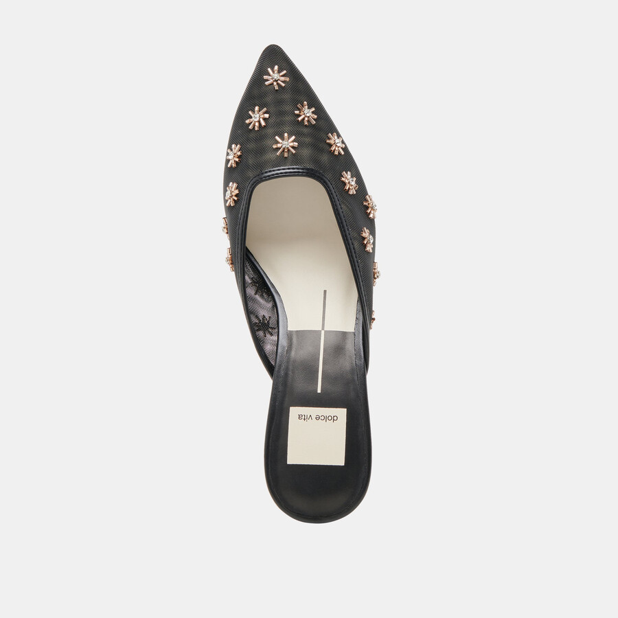 clara heels schwarzes mesh