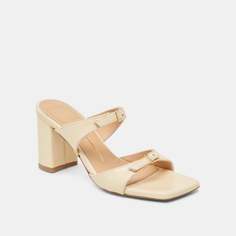 shane heels hellgelb crinkle-lackleder