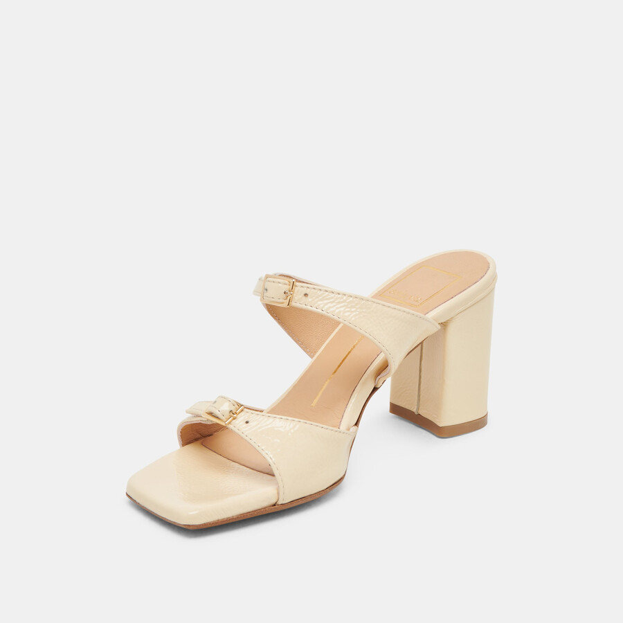 shane heels hellgelb crinkle-lackleder
