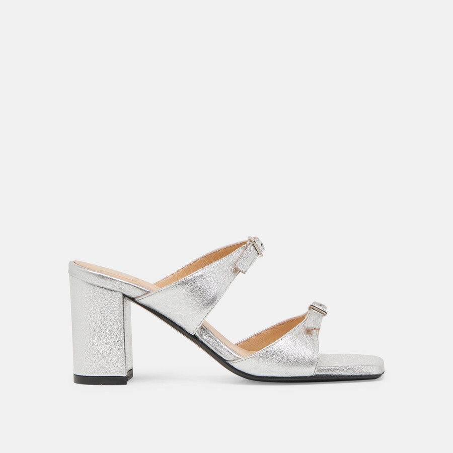 shane heels silber metallic leder