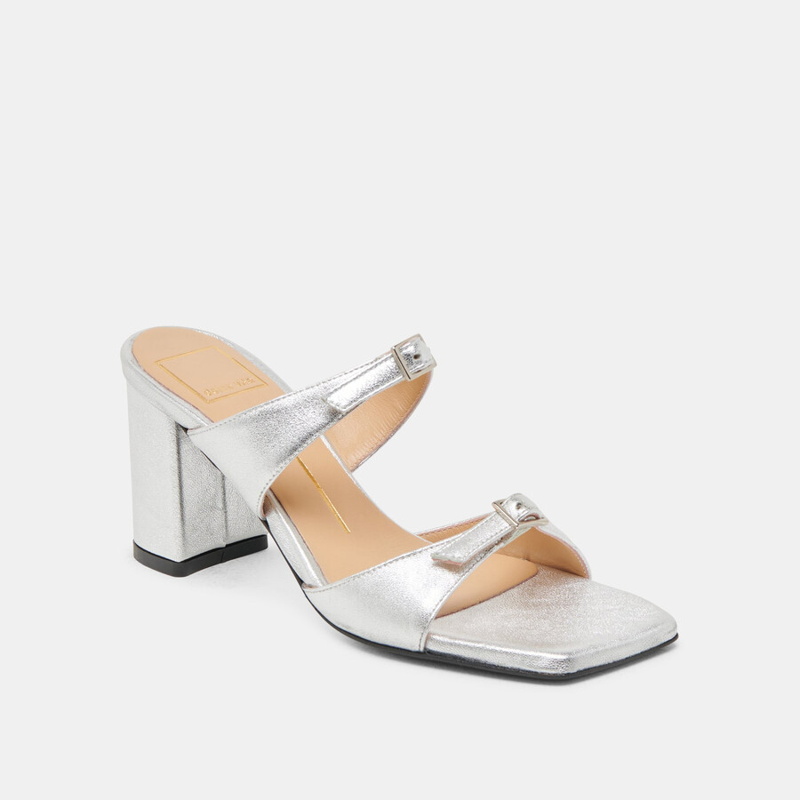 shane heels silber metallic leder