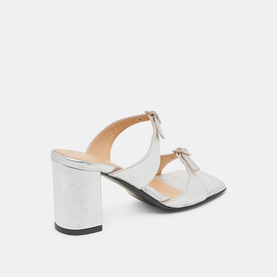 shane heels silber metallic leder