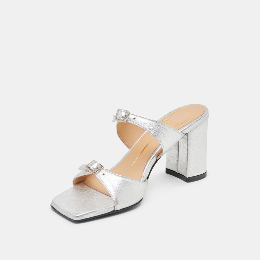 shane heels silber metallic leder