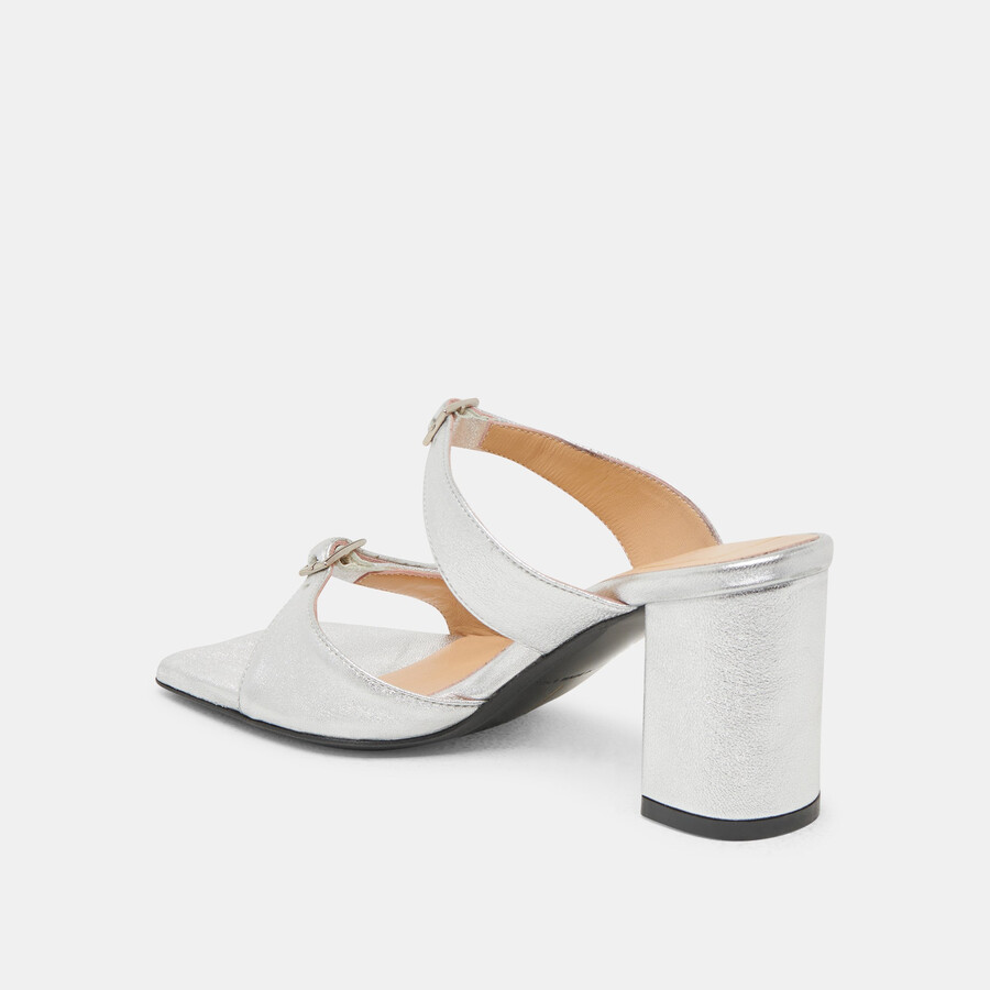 shane heels silber metallic leder