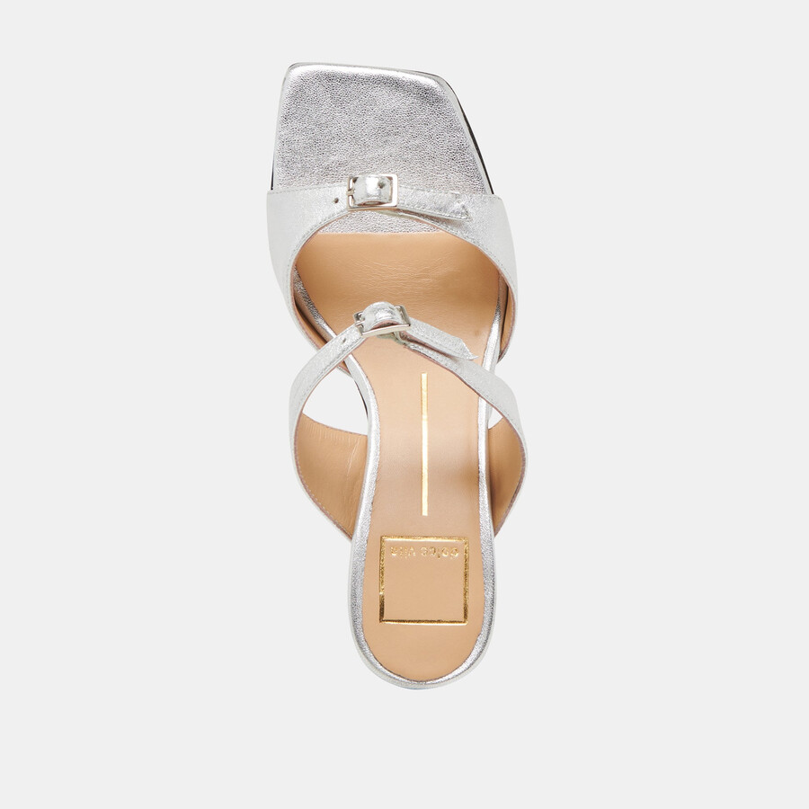 shane heels silber metallic leder