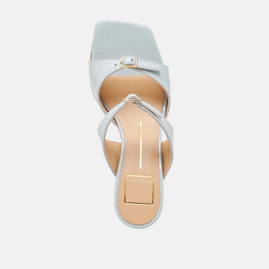 shane heels ice blue crinkle lackleder